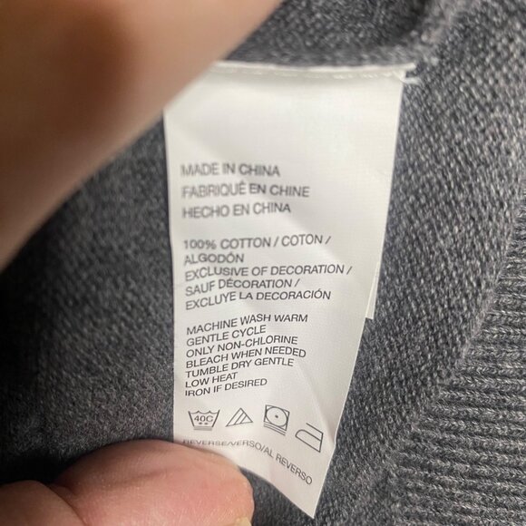 NWT$50 Izod Fine Gauge V Neck Cotton Sweater Vest‎ Mens XXL Charcoal Gray Preppy - Picture 5 of 8